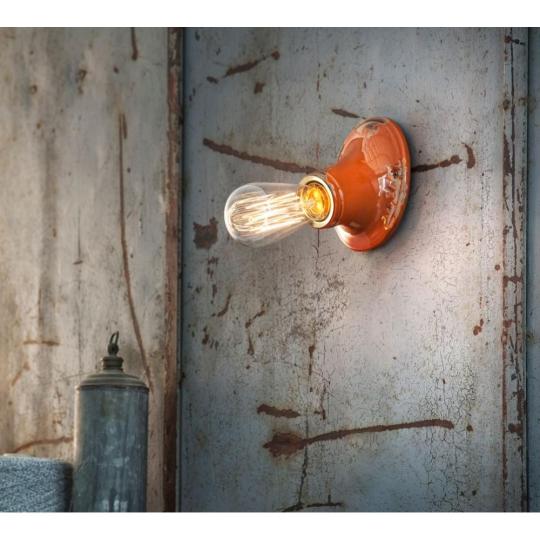 rusztikus narancssarga fali keramia lampa vintage mediterran country nappali haloszoba frudoszoba kismeretu ferroluce c115 patinas rozsdas lampak vilagitas lameridiana lakberendezes.jpg
